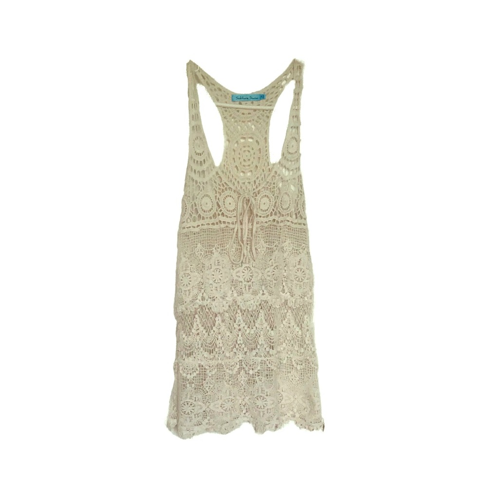 Solitaire Swim Boho beach cover up small Crochet